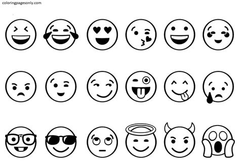 emoji coloring sheet|Emoji Coloring Pages (Free PDF Printables)